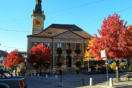 Marché à Echallens, canton de Vaud, Suisse